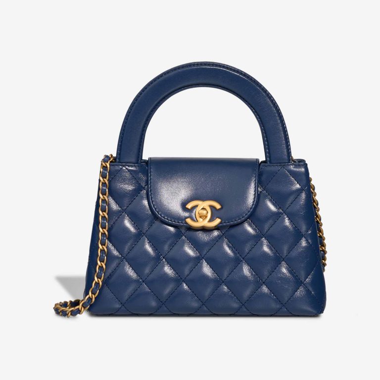 Chanel Kelly Medium Aged Calf Dark Blue Front | Sell your designer bag