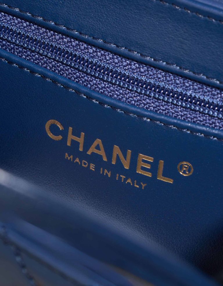 Chanel Kelly Medium Aged Calf Dark Blue Logo | Sell your designer bag