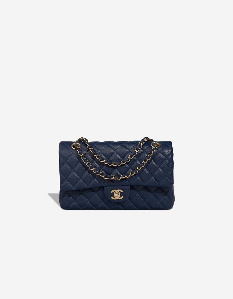 Chanel Timeless Medium Caviar Blue Front | Sell your designer bag