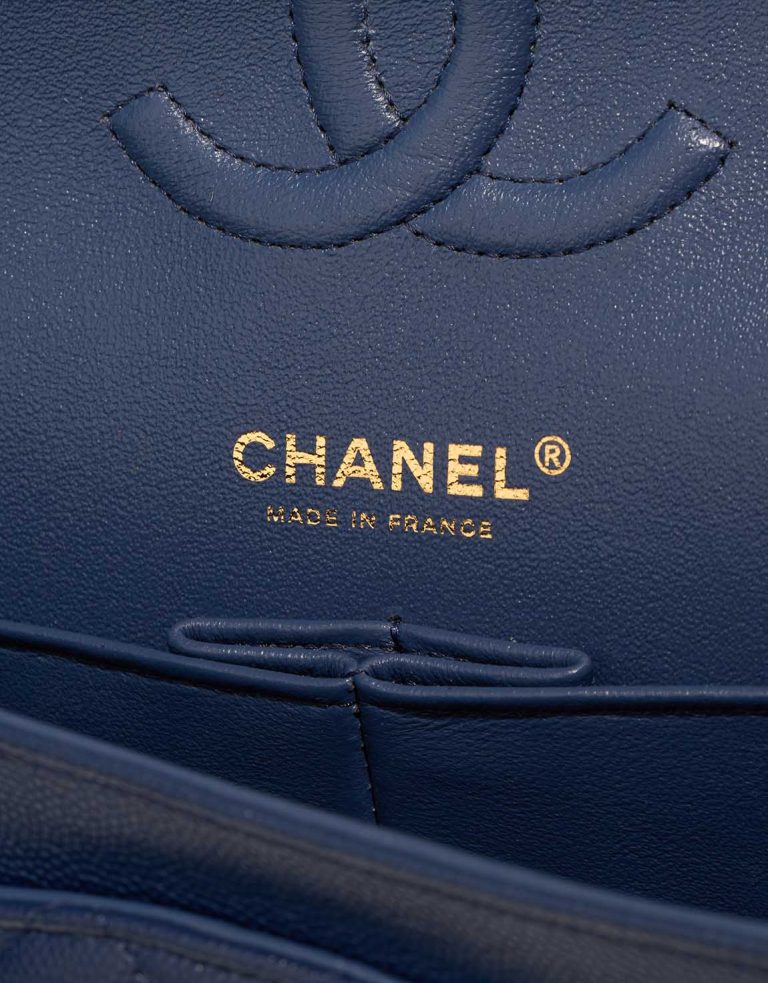 Chanel Timeless Medium Caviar Blue Logo | Sell your designer bag
