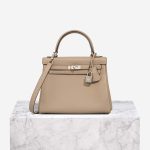 Hermès Kelly HSS 25 Togo Gris Tourterelle / Bleu Électrique Front | Sell your designer bag