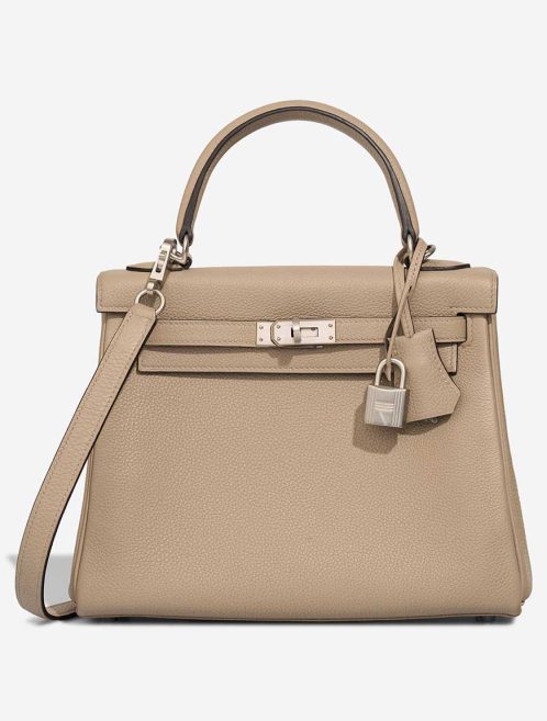 Hermès Kelly HSS 25 Togo Gris Tourterelle / Bleu Électrique Front | Sell your designer bag