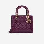 Dior Lady Medium Patent Purple Front | Sell your designer bag