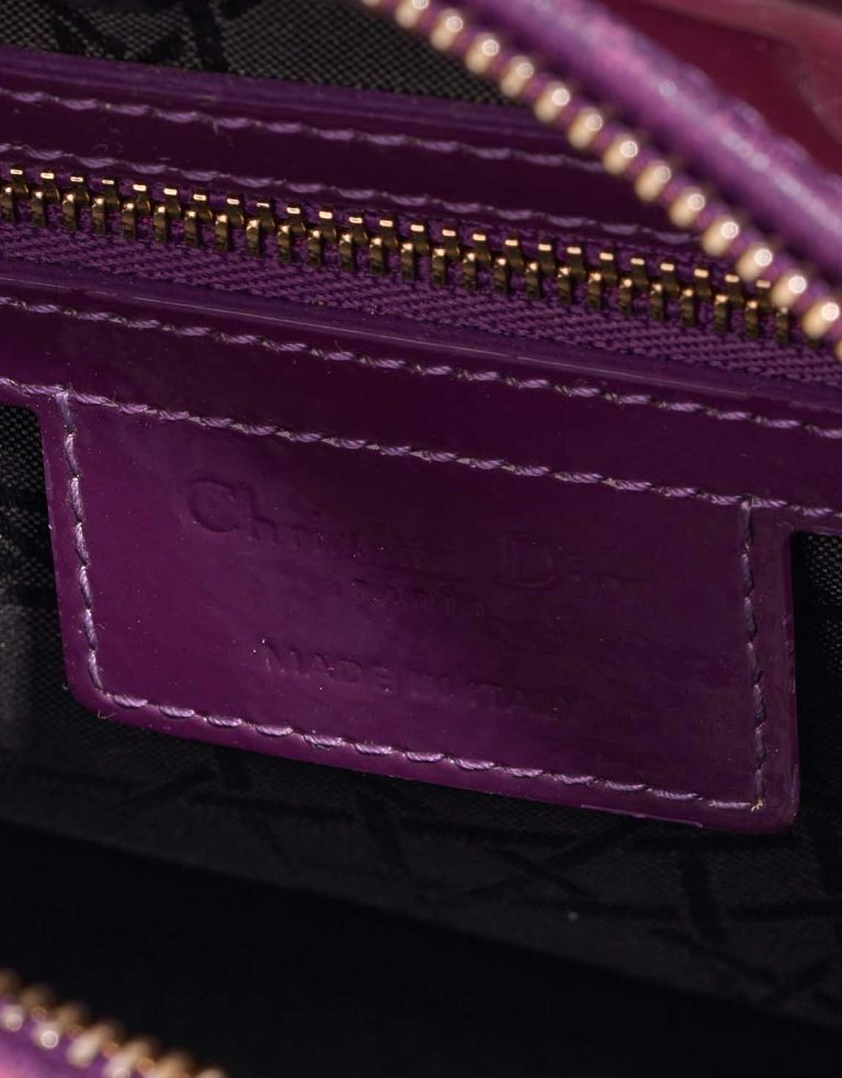 Dior Lady Medium Patent Purple Logo | Sell your designer bag