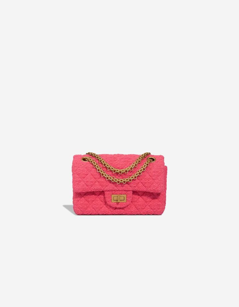 Chanel 2.55 Reissue 224 Tweed Pink Front | Sell your designer bag