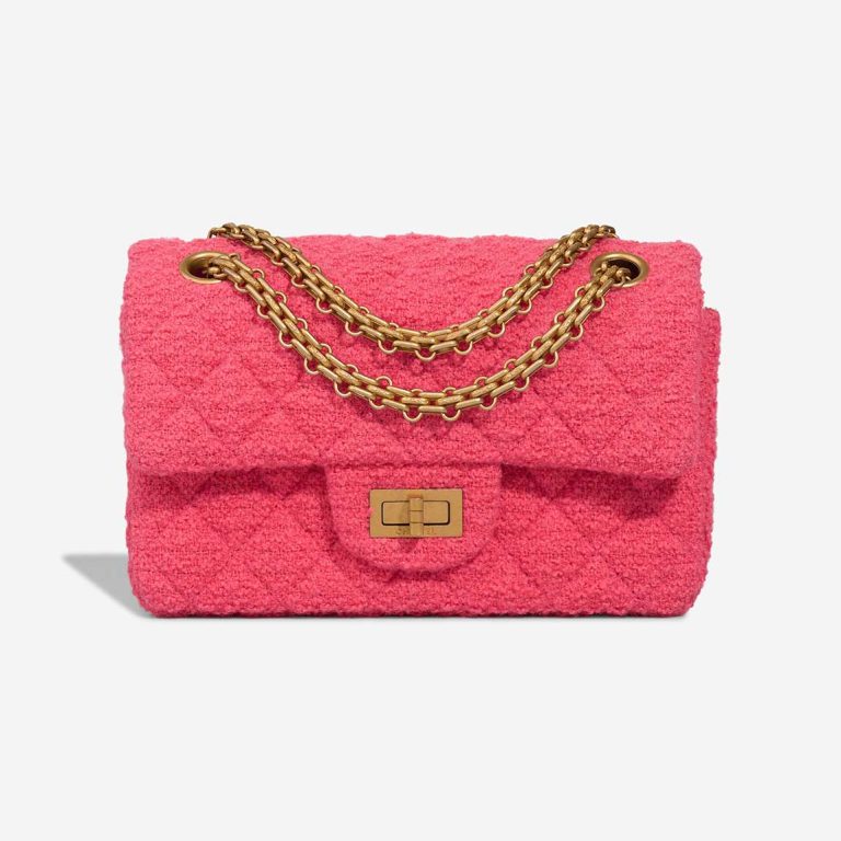 Chanel 2.55 Reissue 224 Tweed Pink Front | Sell your designer bag