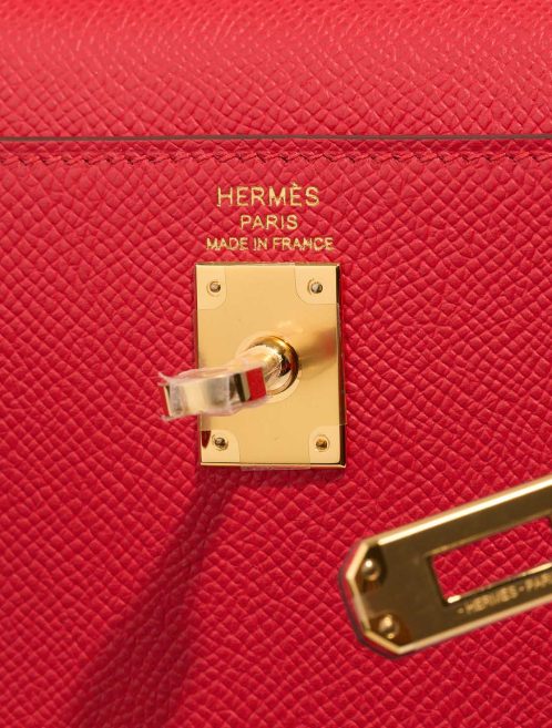 Hermès Kelly 25 Rouge Radieux Logo | Sell your designer bag