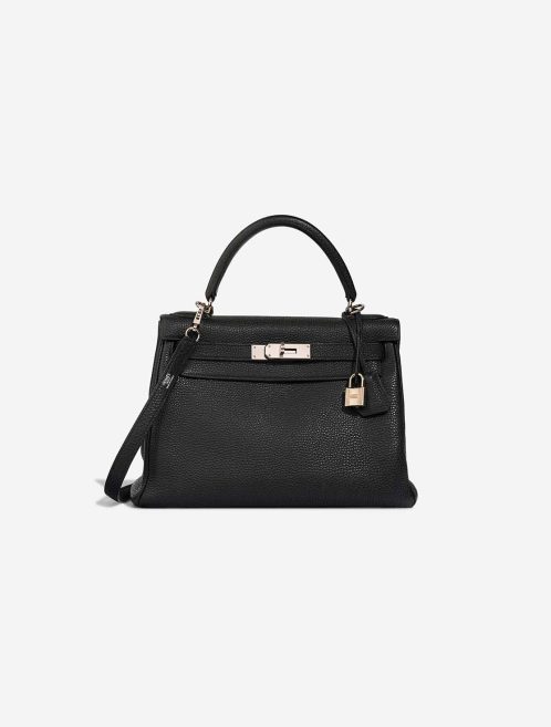 Hermès Kelly 28 Clémence Black Front | Sell your designer bag