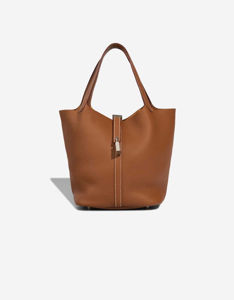 Hermès Picotin 22 Taurillon Clémence Gold Front | Sell your designer bag