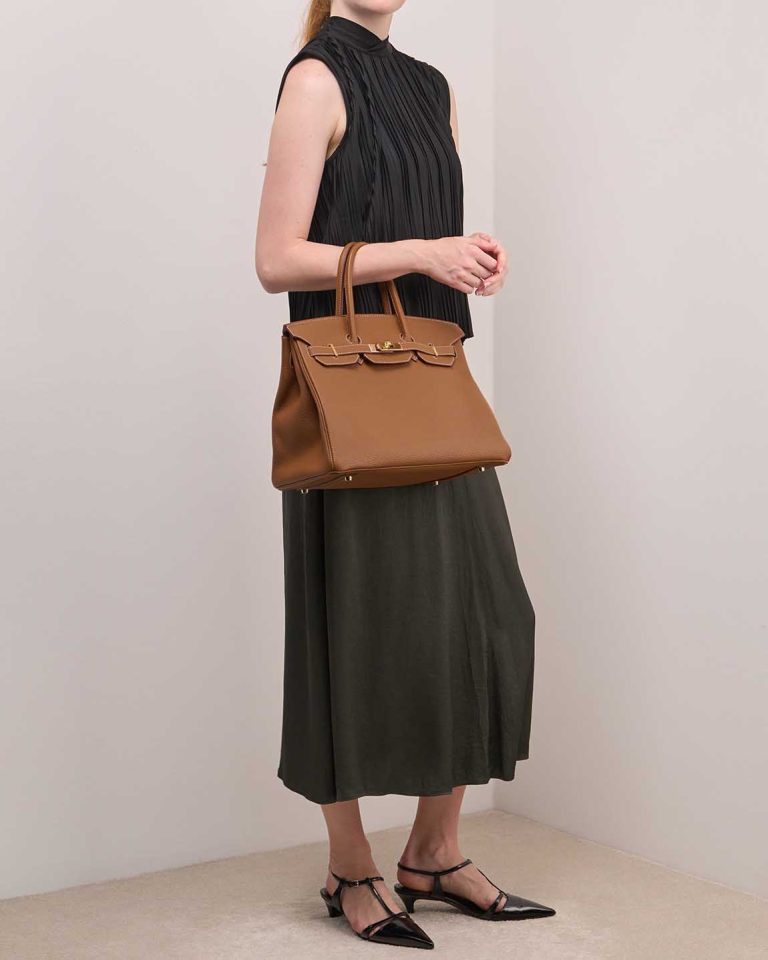 Hermès Birkin 35 Togo Gold Front | Sell your designer bag