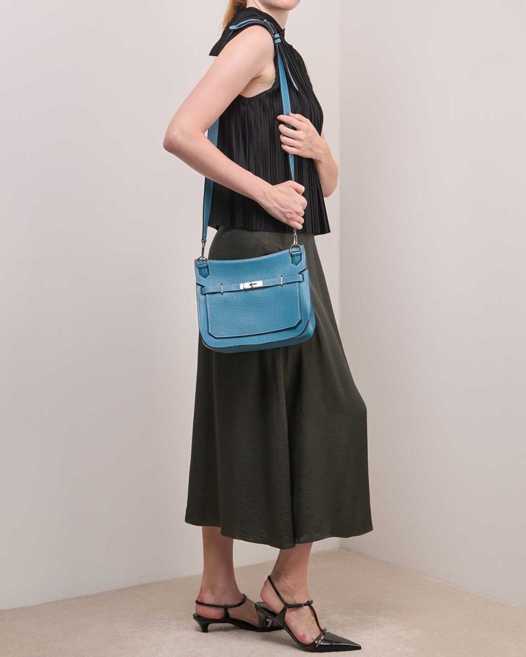Hermès Jypsière 28 Clémence Bleu Jean Front | Sell your designer bag