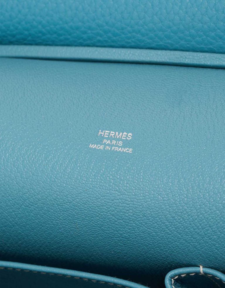 Hermès Jypsière 28 Clémence Bleu Jean Logo | Sell your designer bag