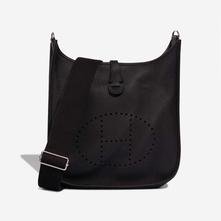 Hermès Evelyne 29 Taurillon Clémence Black Front | Sell your designer bag