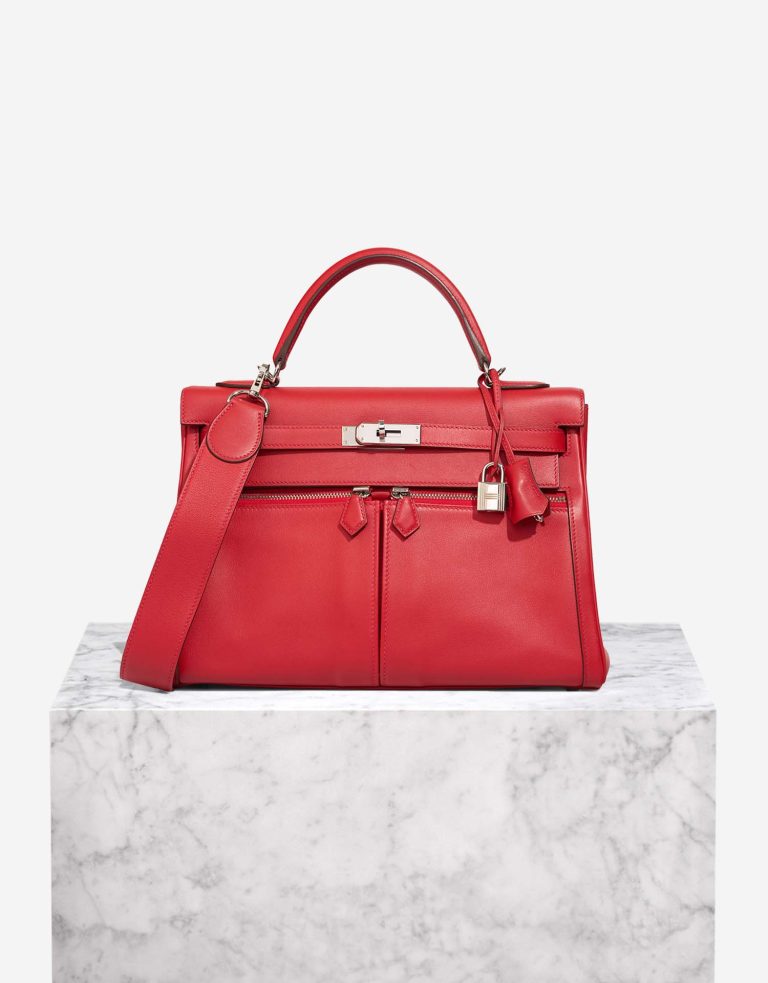 Hermès Kelly Lakis HSS 32 Swift Rouge Casaque Front | Sell your designer bag