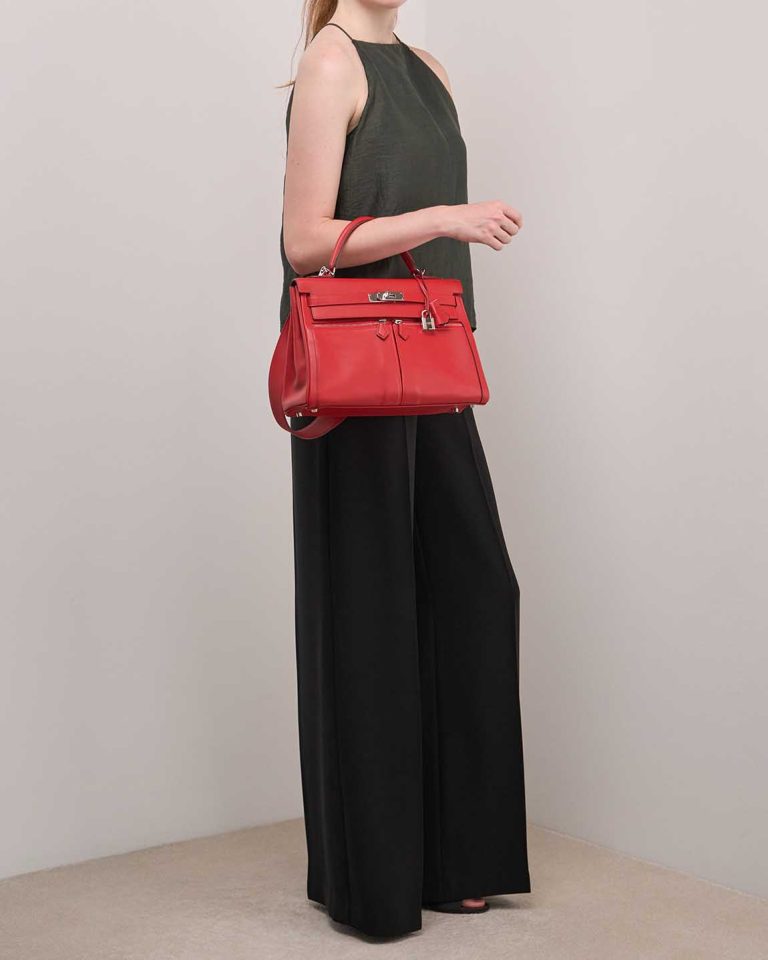 Hermès Kelly Lakis HSS 32 Swift Rouge Casaque Front | Sell your designer bag