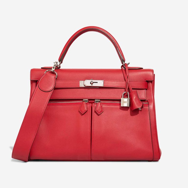 Hermès Kelly Lakis HSS 32 Swift Rouge Casaque Front | Sell your designer bag