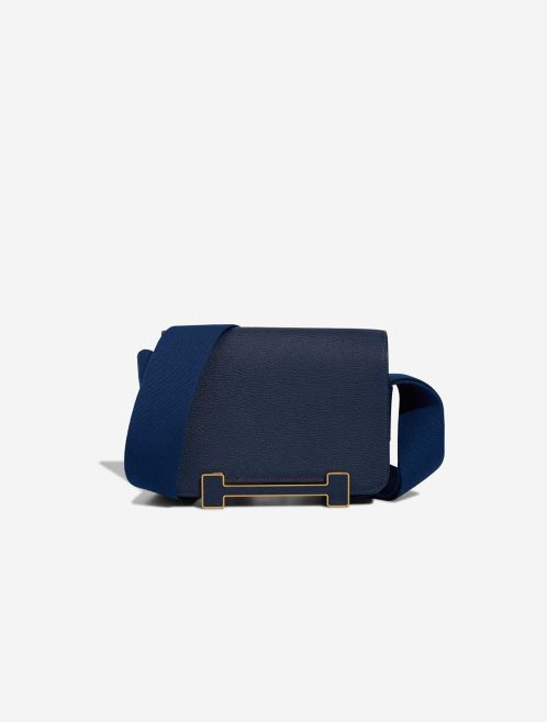 Hermès Geta Chèvre Mysore Navy Front | Sell your designer bag