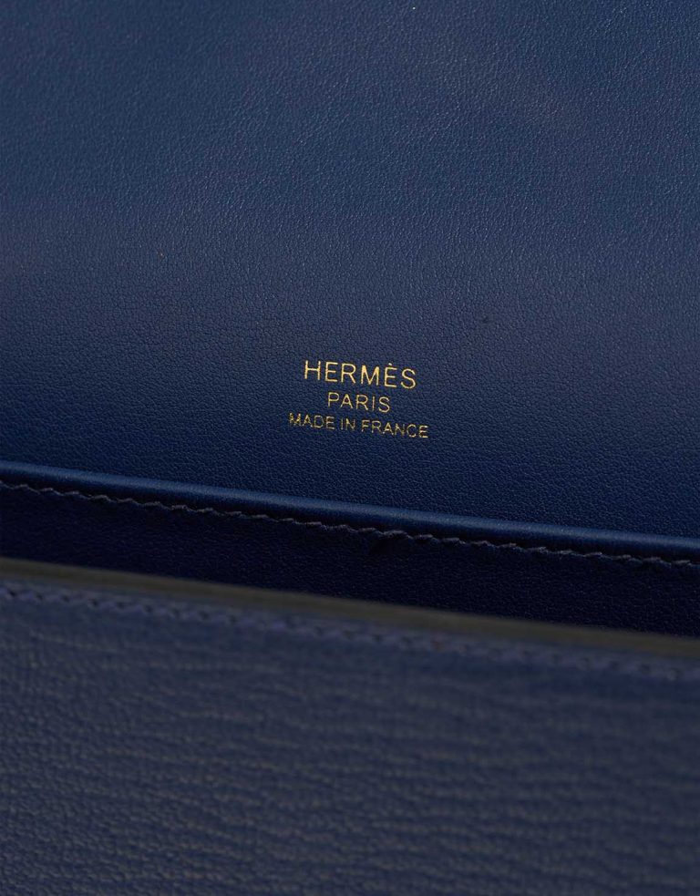Hermès Geta Chèvre Mysore Navy Logo | Sell your designer bag