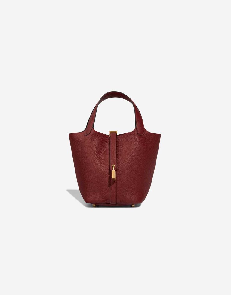 Hermès Picotin 18 Taurillon Clémence Rouge H Front | Sell your designer bag
