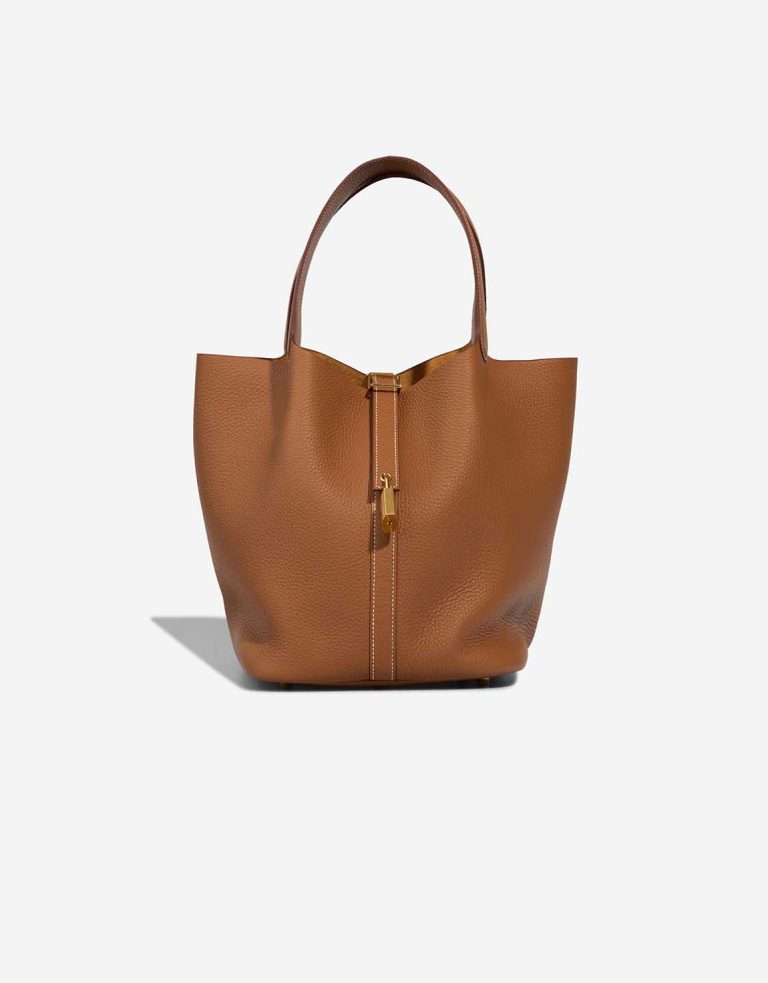 Hermès Picotin 26 Taurillon Clémence Gold Front | Sell your designer bag