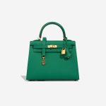 Hermès Kelly 25 Epsom Vert Vertigo Front | Sell your designer bag