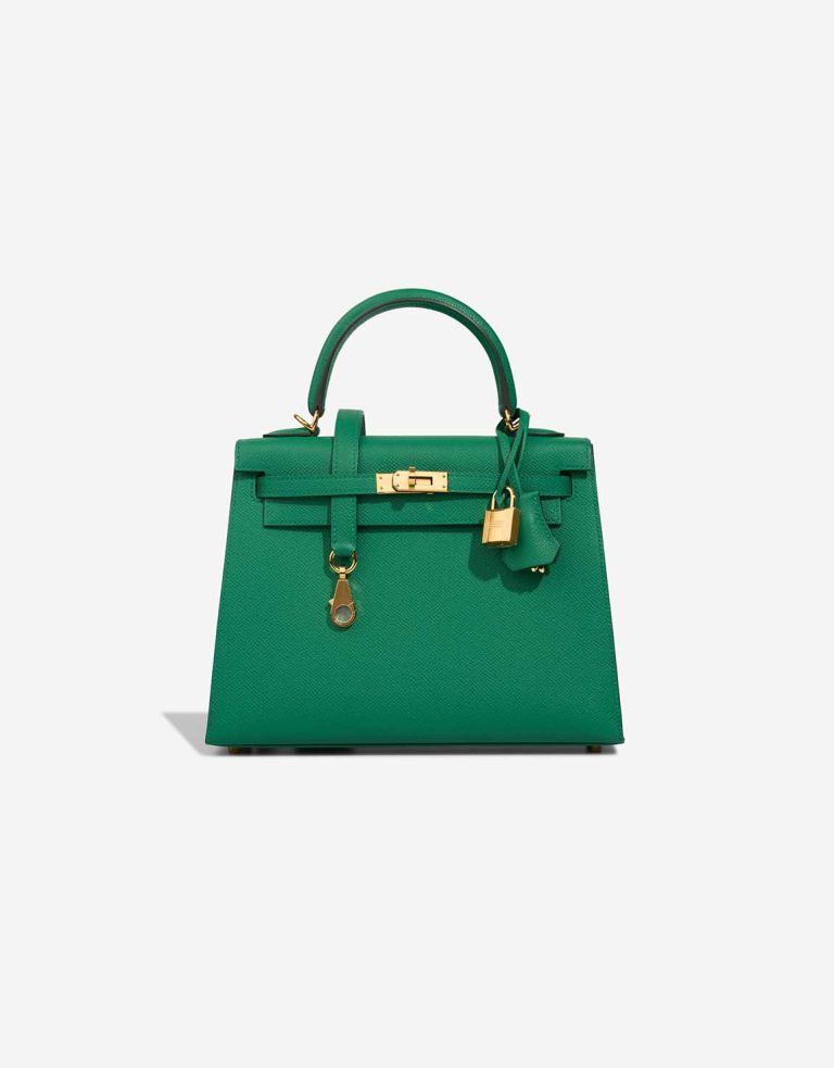 Hermès Kelly 25 Epsom Vert Vertigo Front | Sell your designer bag