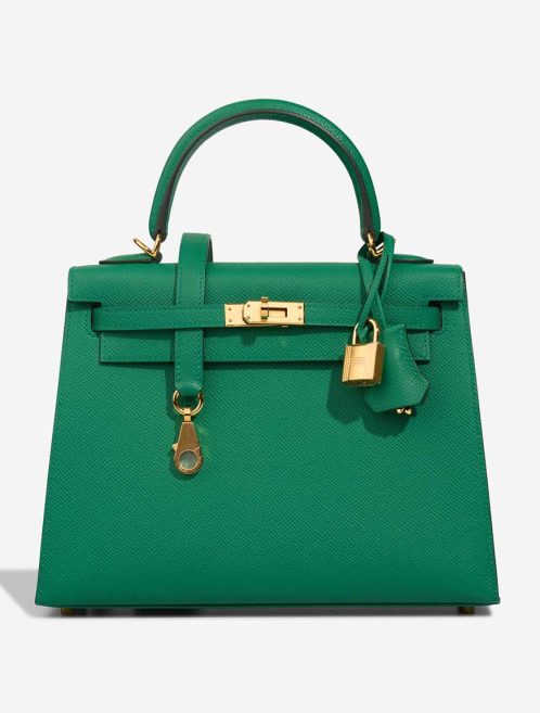 Hermès Kelly 25 Epsom Vert Vertigo Front | Sell your designer bag