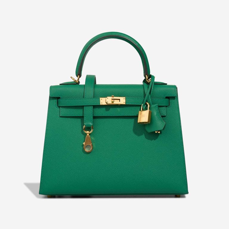 Hermès Kelly 25 Epsom Vert Vertigo Front | Sell your designer bag