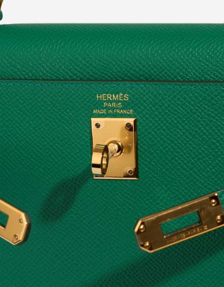 Hermès Kelly 25 Epsom Vert Vertigo Logo | Sell your designer bag
