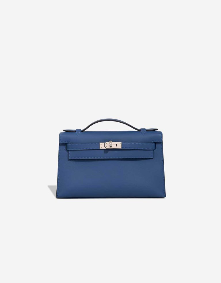 Hermès Kelly Pochette Swift Bleu Tie Front | Sell your designer bag