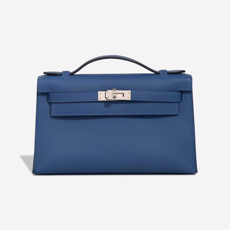 Hermès Kelly Pochette Swift Bleu Tie Front | Sell your designer bag