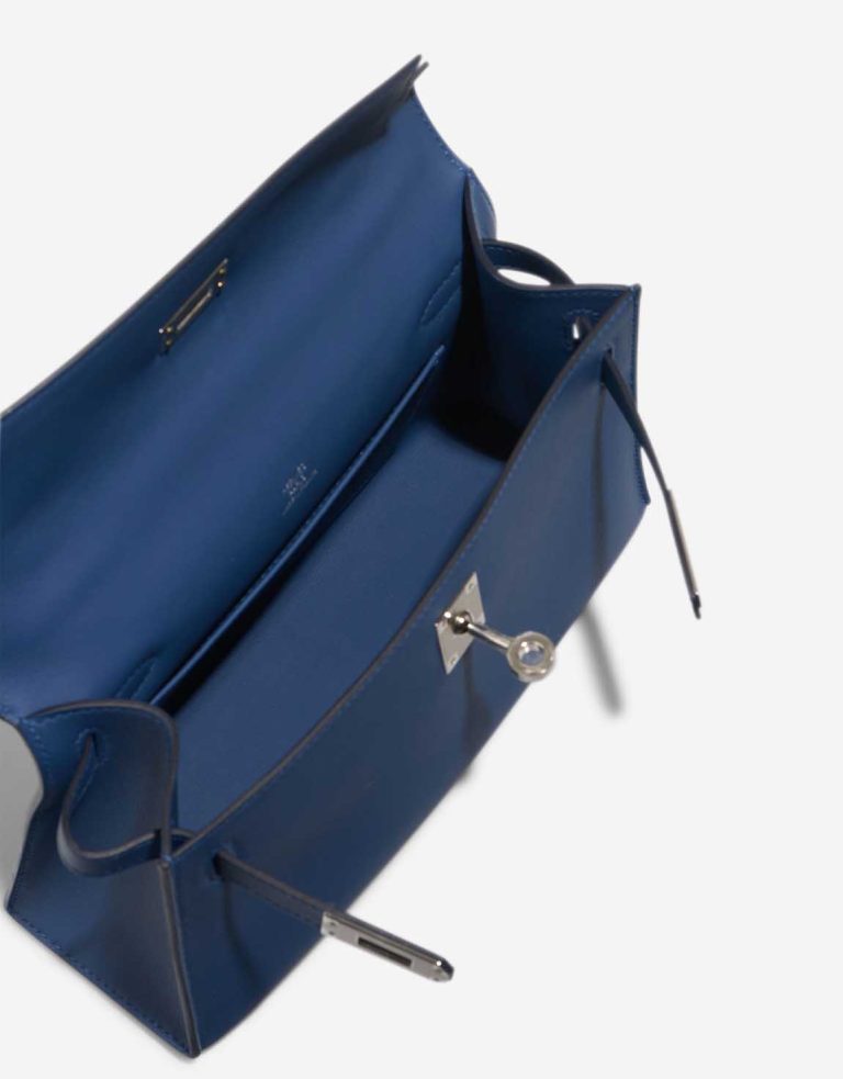 Hermès Kelly Pochette Swift Bleu Tie Inside | Sell your designer bag