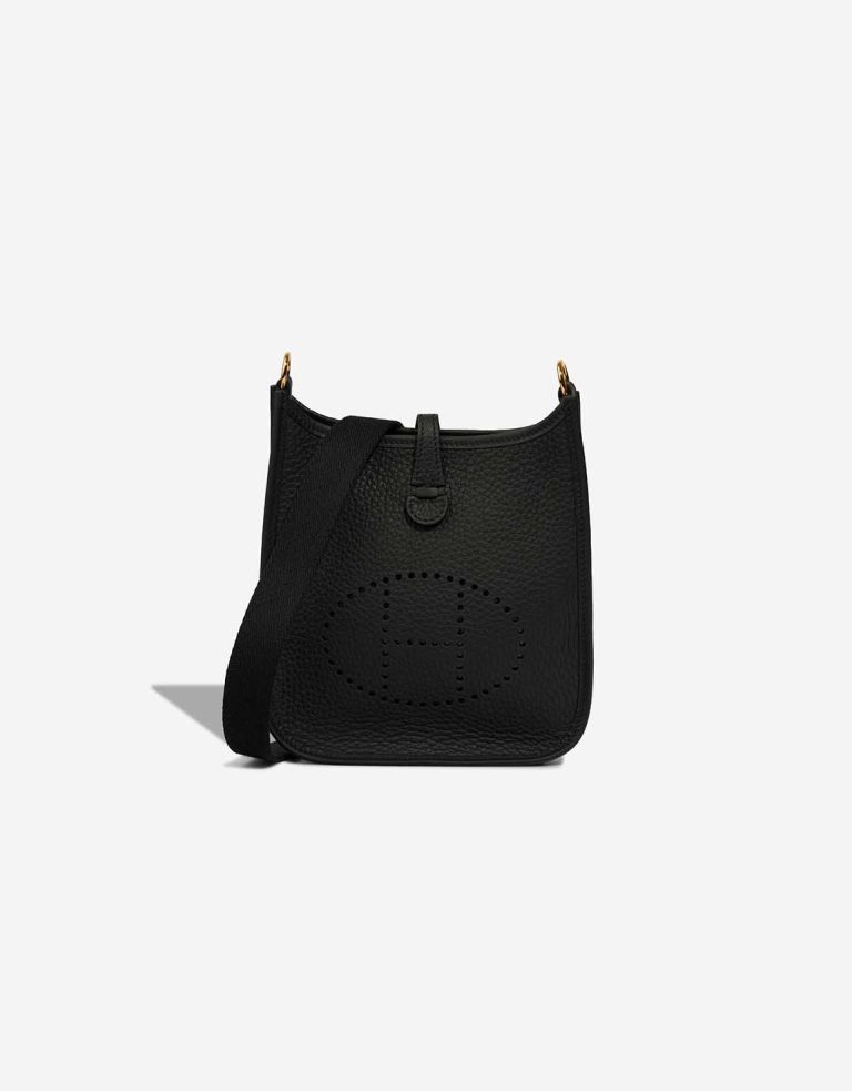 Hermès Evelyne 16 Taurillon Clémence Black Front | Sell your designer bag