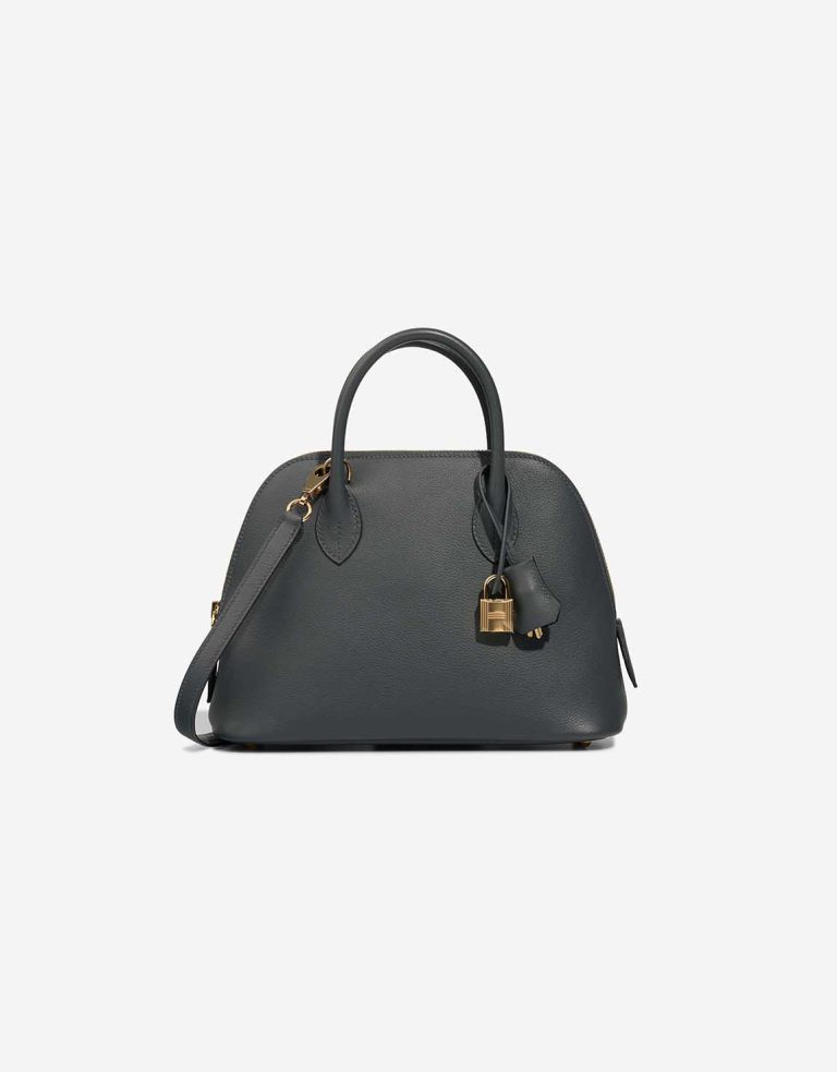 Hermès Bolide 25 Evercolor Gris Misty / Black Front | Sell your designer bag