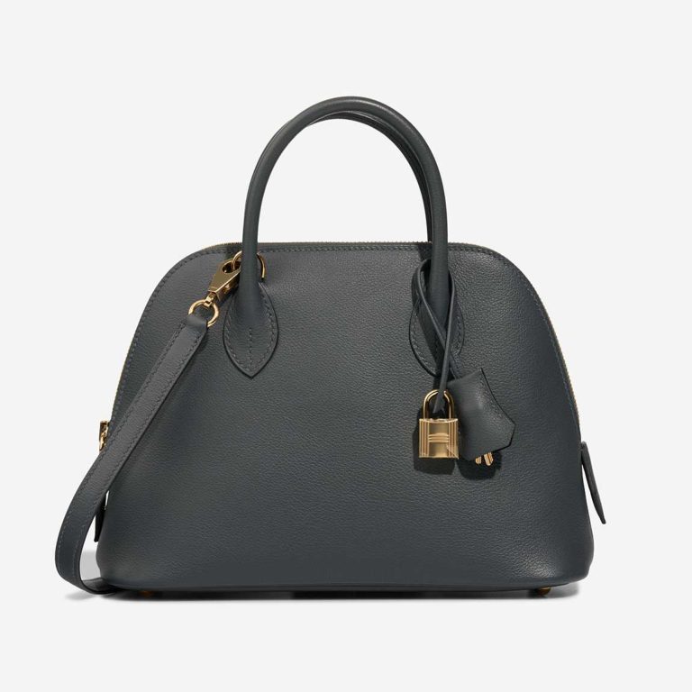 Hermès Bolide 25 Evercolor Gris Misty / Black Front | Sell your designer bag
