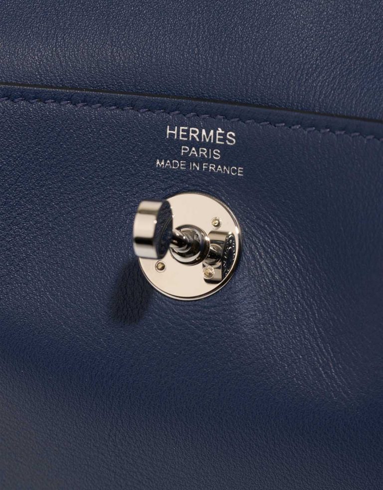 Hermès Lindy Mini Swift Bleu Navy Logo | Sell your designer bag