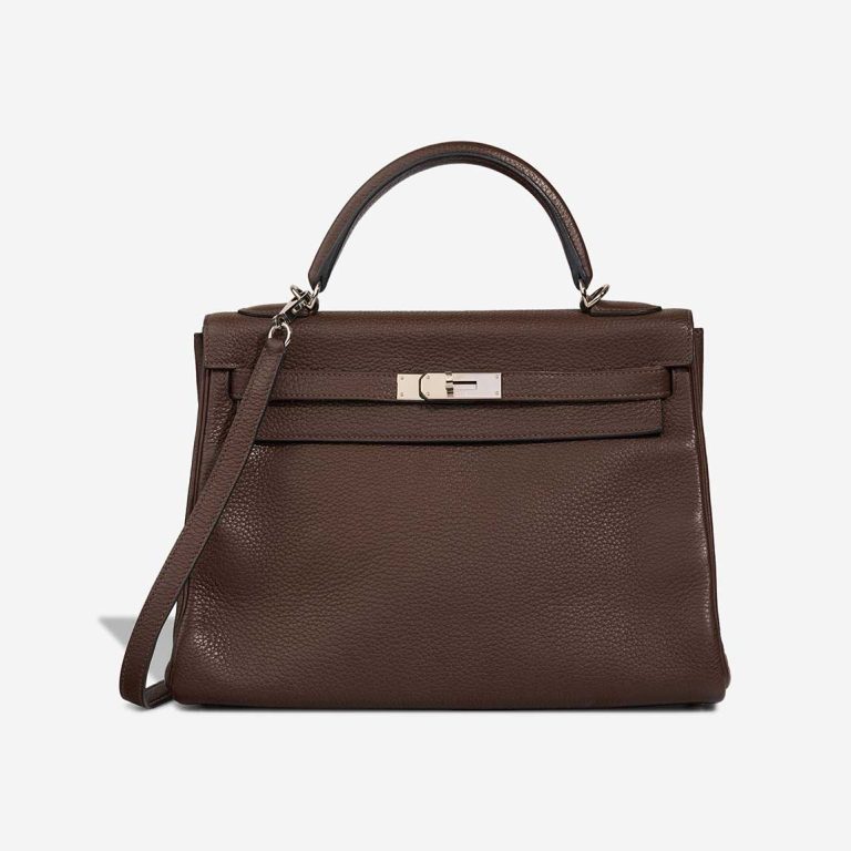 Hermès Kelly 32 Clémence Chocolat Front | Sell your designer bag