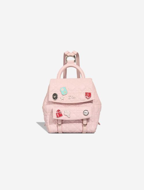 Dior Backpack Small Lamb Pink Front | Sell your designer bag