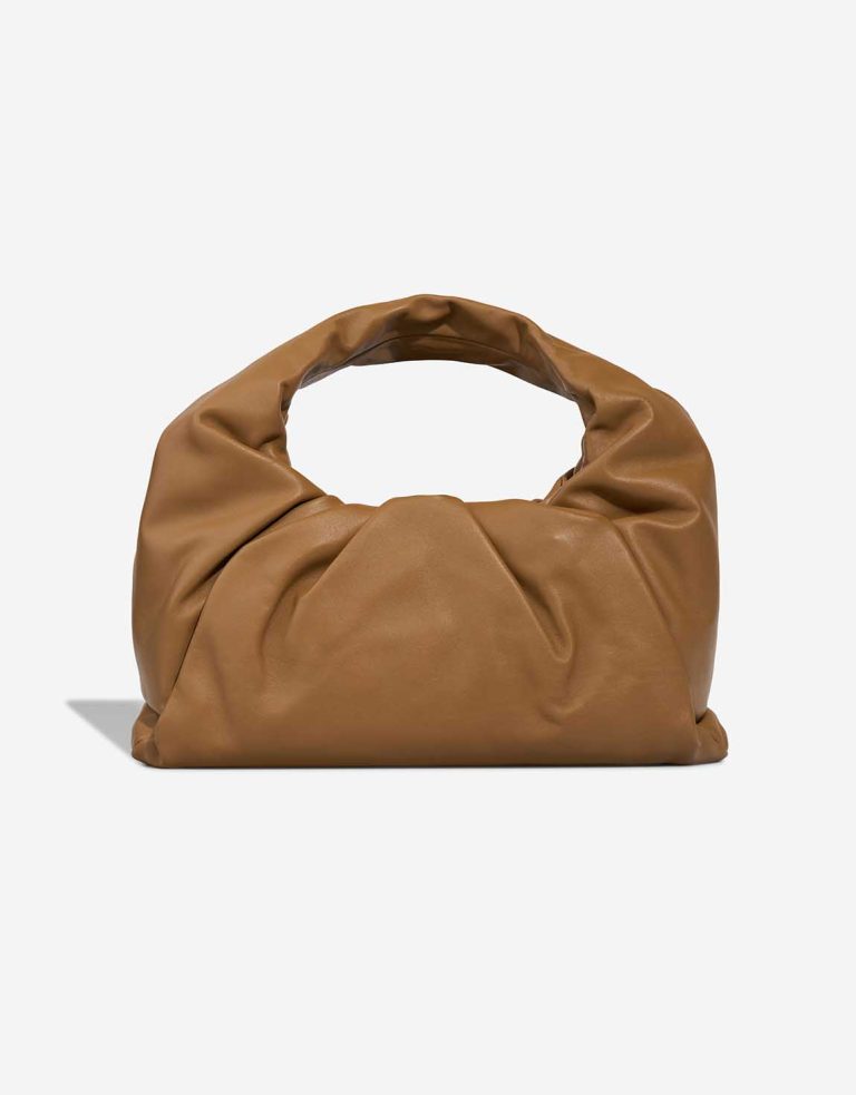 Bottega Veneta Pouch Large Lamb Brown Front | Sell your designer bag