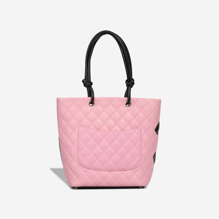 Chanel Cambon Tote Bag Small Lamb Pink / Black | Sell your designer bag