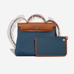 Hermès Herbag 31 Toile / Vache Hunter Bleu Tempete / Fauve Front | Sell your designer bag
