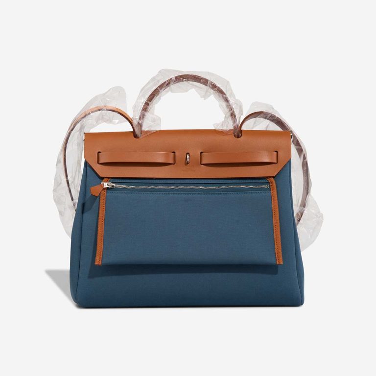 Hermès Herbag 31 Toile / Vache Hunter Bleu Tempete / Fauve | Sell your designer bag