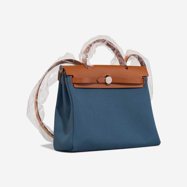 Hermès Herbag 31 Toile / Vache Hunter Bleu Tempete / Fauve | Sell your designer bag