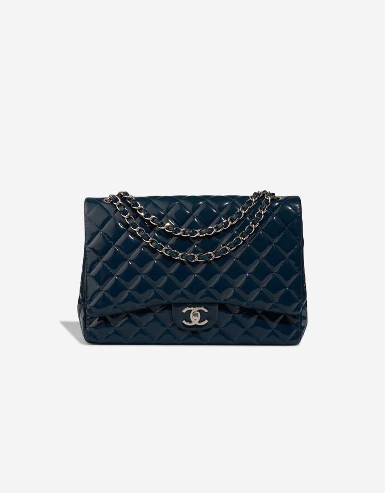 Chanel Timeless Maxi Patent Blue Front | Sell your designer bag