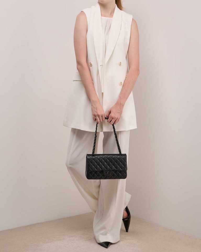 Chanel Timeless Medium Lamb Black Front | Sell your designer bag