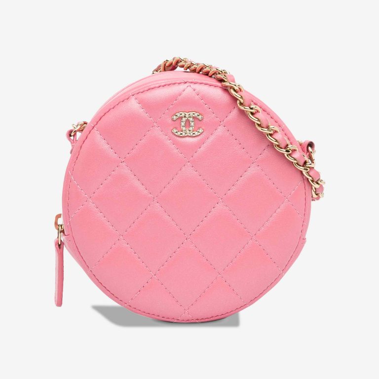 Chanel Round Clutch Lamb Pink Front | Sell your designer bag