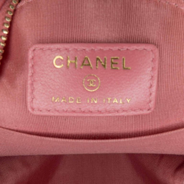 Chanel Round Clutch Lamb Pink Logo | Sell your designer bag