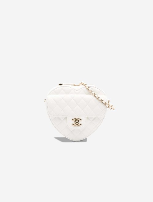 Chanel Timeless Heart Large Lamb White Front | Sell your designer bag