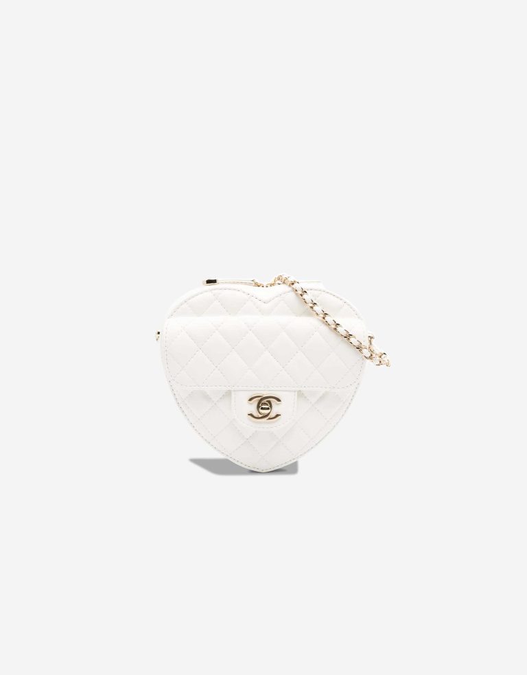Chanel Timeless Heart Large Lamb White Front | Sell your designer bag