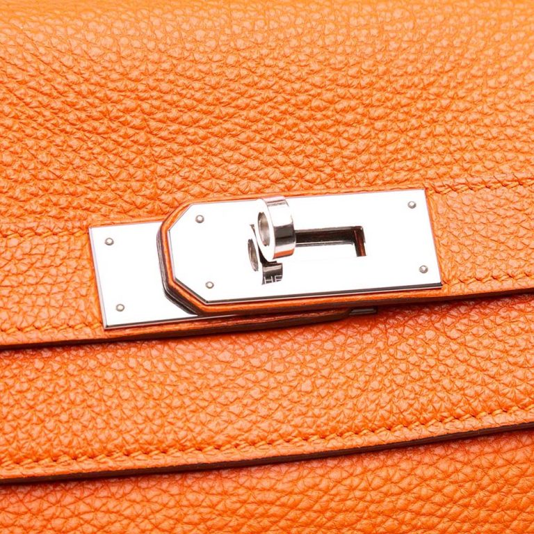 Hermès Kelly 40 Togo Orange H Closing System | Sell your designer bag